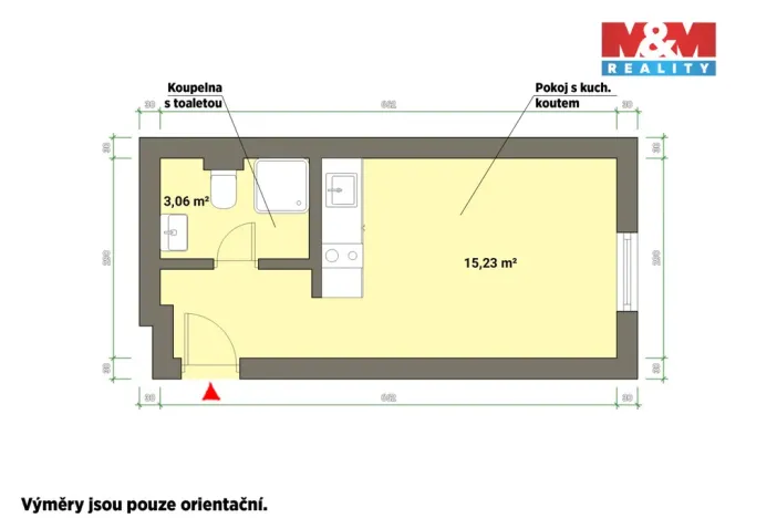 Pronájem bytu 1+kk, Mariánské Lázně, Hlavní třída, 20 m2