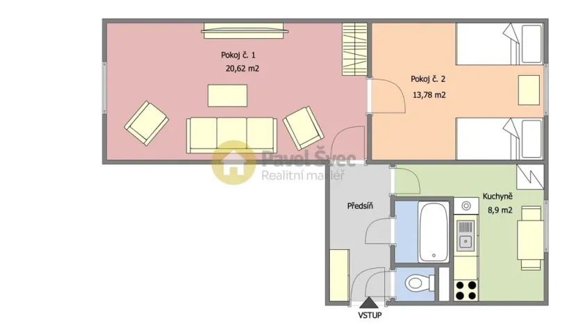 Prodej bytu 2+1, Strakonice - Strakonice I, Krále Jiřího z Poděbrad, 56 m2