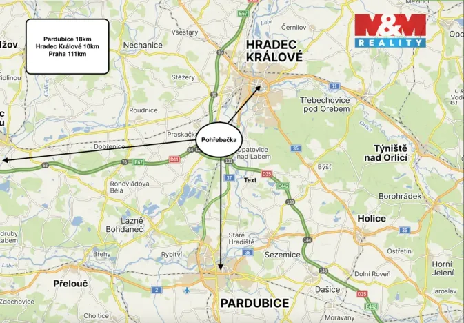 Prodej zahrady, Opatovice nad Labem - Pohřebačka, 250 m2