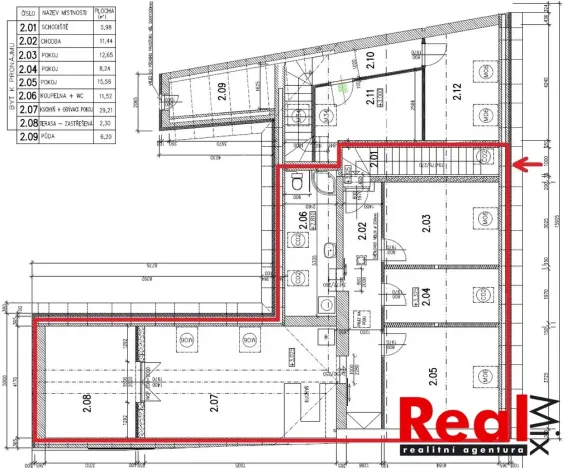 Pronájem bytu 4+kk, Krumvíř, 97 m2