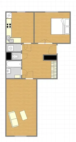 Pronájem bytu 2+1, Praha - Vršovice, K louži, 63 m2