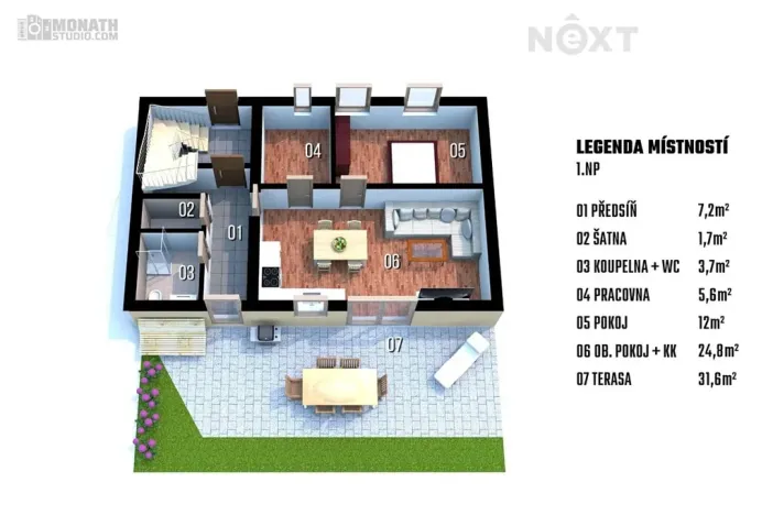 Prodej bytu 3+kk, Rousínov, Mlékařská, 55 m2