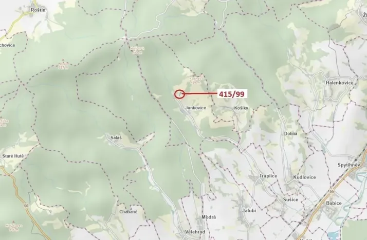 Dražba louky, Jankovice, 655 m2