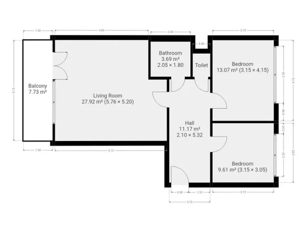 Pronájem bytu 3+kk, Praha - Hlubočepy, Högerova, 66 m2