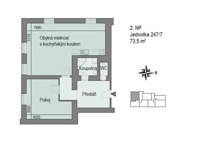 Pronájem bytu 2+kk, Trutnov - Horní Staré Město, Horská, 74 m2