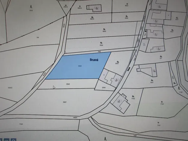 Prodej pozemku pro bydlení, Lhenice, Brusná, 2500 m2