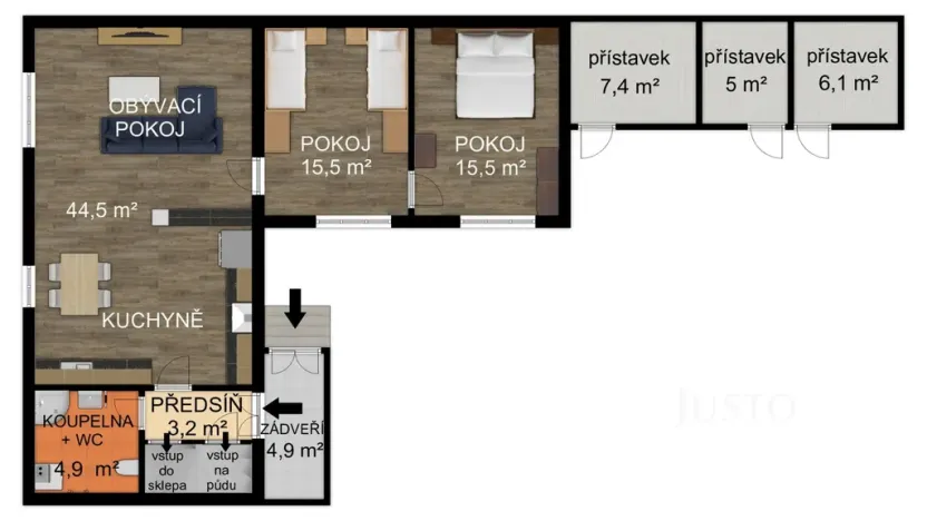 Prodej rodinného domu, Protivín, Čechova, 88 m2