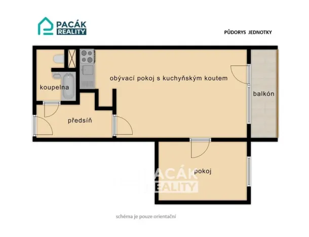 Pronájem bytu 2+kk, Litovel, Vítězná, 35 m2