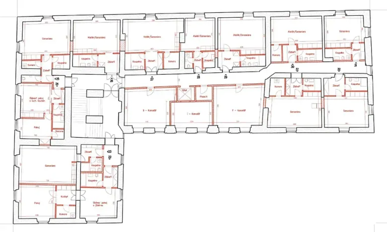 Prodej činžovního domu, Batelov, náměstí Míru, 2000 m2
