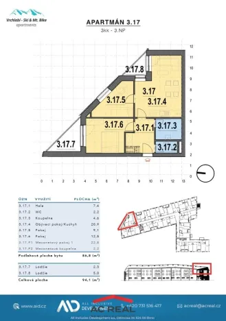 Prodej bytu 4+kk, Vrchlabí - Hořejší Vrchlabí, Horská, 87 m2