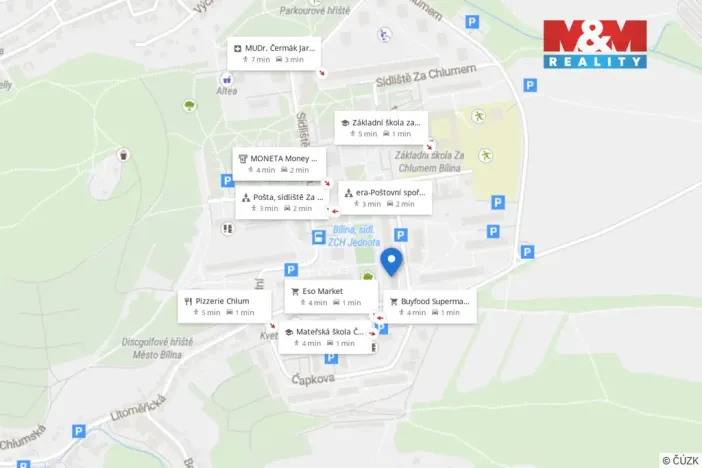 Prodej bytu 1+1, Bílina - Teplické Předměstí, Sídliště Za Chlumem, 35 m2