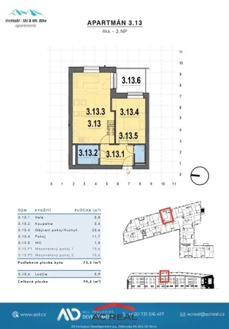 Prodej bytu 3+kk, Vrchlabí - Hořejší Vrchlabí, Horská, 73 m2