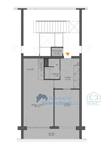 Prodej bytu 2+kk, Teplice, Trnovanská, 47 m2