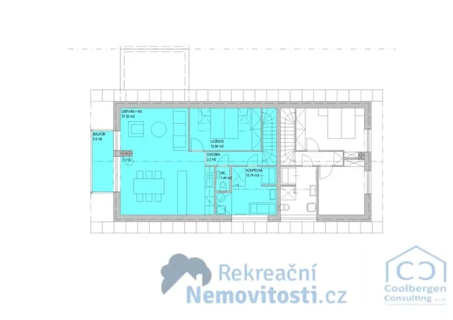 Prodej bytu 3+kk, Nová Pec, 74 m2