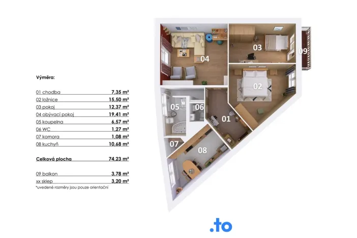 Prodej bytu 3+1, Brno, Za Kněžským hájkem, 79 m2