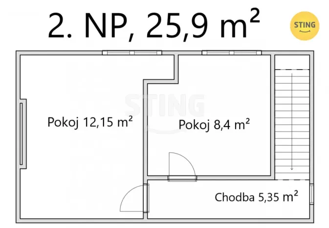 Prodej bytu 3+kk, Zlín, Vysoká, 57 m2