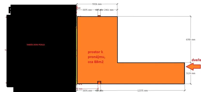 Pronájem skladu, Úpice, 88 m2