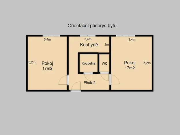 Prodej bytu 2+1, Opava, Edvarda Beneše, 53 m2