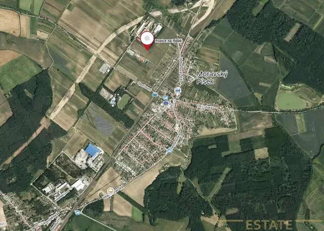 Prodej podílu komerčního pozemku, Moravský Písek, 1525 m2