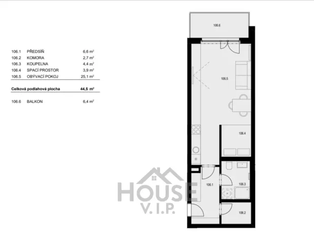 Prodej bytu 1+kk, Praha - Žižkov, Hartigova, 45 m2