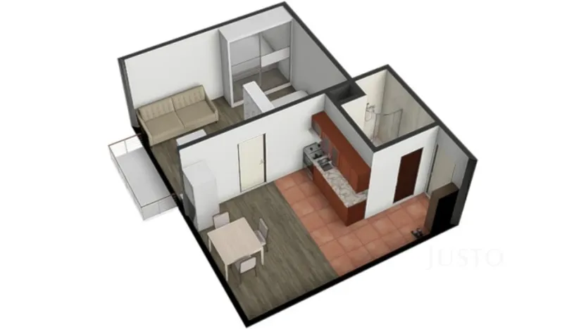 Prodej bytu 1+1, Písek - Budějovické Předměstí, třída Přátelství, 38 m2