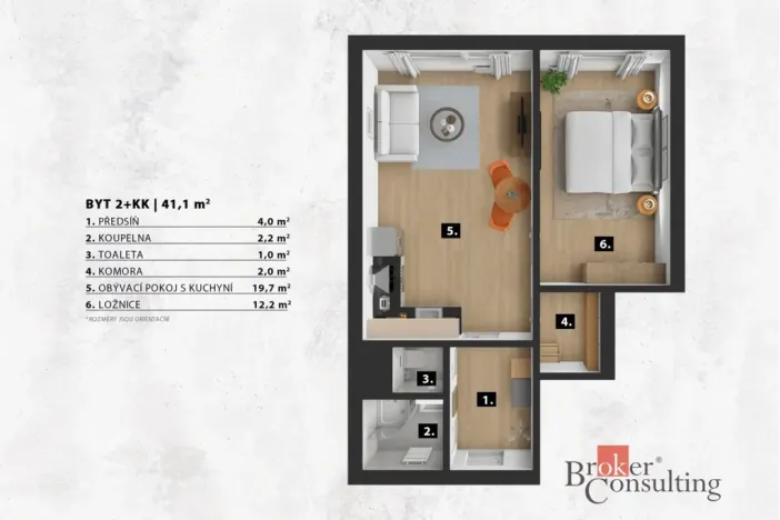 Prodej bytu 2+kk, Praha - Hodkovičky, Pod lysinami, 41 m2