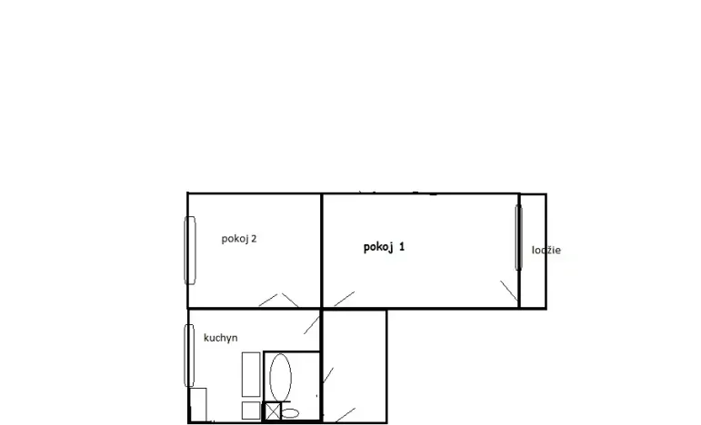 Pronájem bytu 2+1, Duchcov, Družby, 53 m2