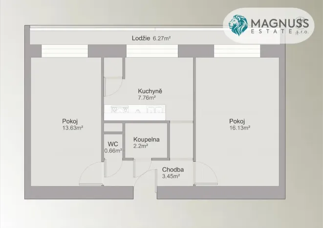 Prodej bytu 2+1, Valašské Meziříčí - Krásno nad Bečvou, 62 m2