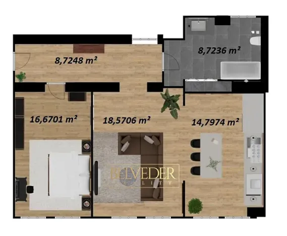 Pronájem bytu 2+kk, Teplice, Vrázova, 67 m2