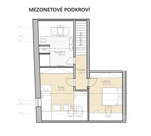 Prodej bytu 3+kk, Písek - Budějovické Předměstí, Prokopova, 120 m2