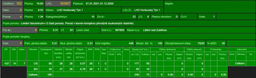 Prodej lesa, Blížejov - Lštění, 4481 m2
