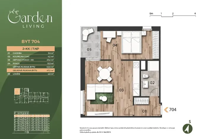 Prodej bytu 2+kk, Praha - Černý Most, Arnošta Valenty, 47 m2