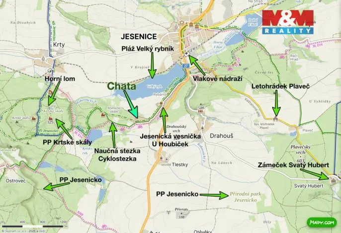 Prodej chaty, Jesenice, U Velkého rybníka, 27 m2