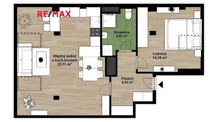 Prodej bytu 2+kk, Plzeň, Rubešova, 59 m2