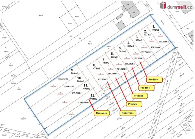 Prodej pozemku pro bydlení, Tlumačov, Dolní, 696 m2
