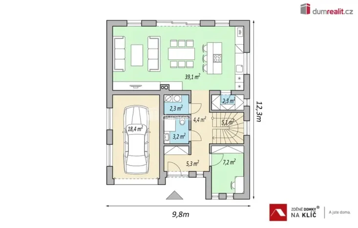 Prodej domu na klíč, Uherský Brod - Těšov, Losy, 149 m2