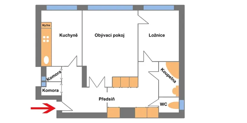 Pronájem bytu 2+1, Praha - Vinohrady, Mánesova, 85 m2
