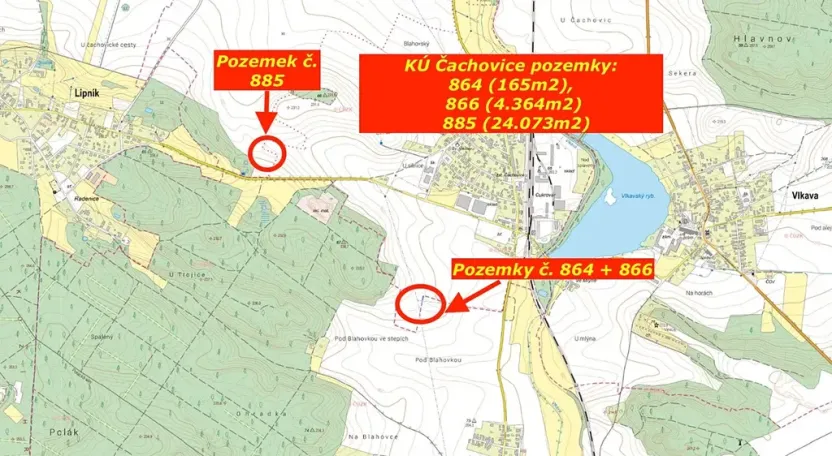 Prodej pole, Čachovice, 81755 m2