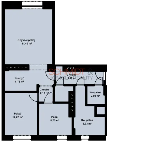 Pronájem bytu 3+kk, Brno - Veveří, Bayerova, 75 m2