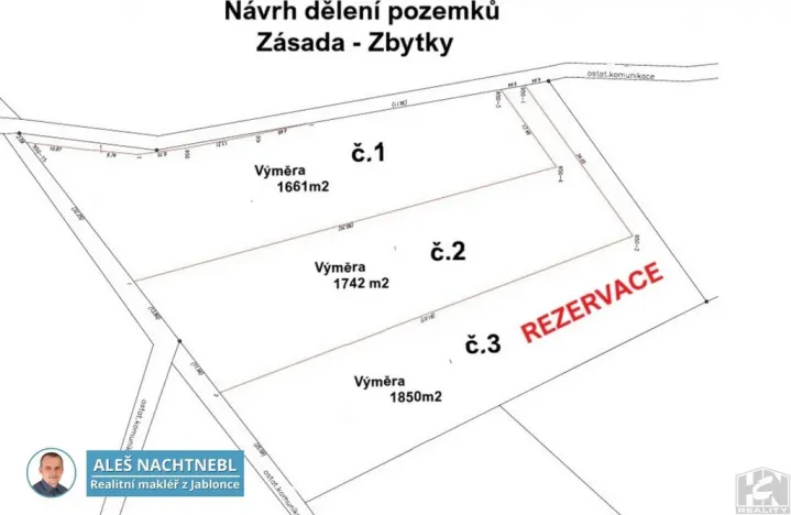 Prodej pozemku, Zásada, 2647 m2