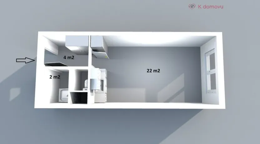 Prodej bytu 1+kk, Milevsko, Písecké předměstí, 29 m2