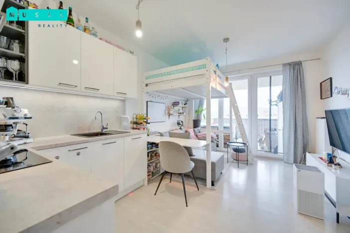 Pronájem bytu 1+kk, Olomouc - Řepčín, Edvarda Beneše, 26 m2