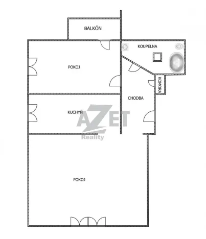 Prodej bytu 2+1, Havířov - Město, Hlavní třída, 50 m2
