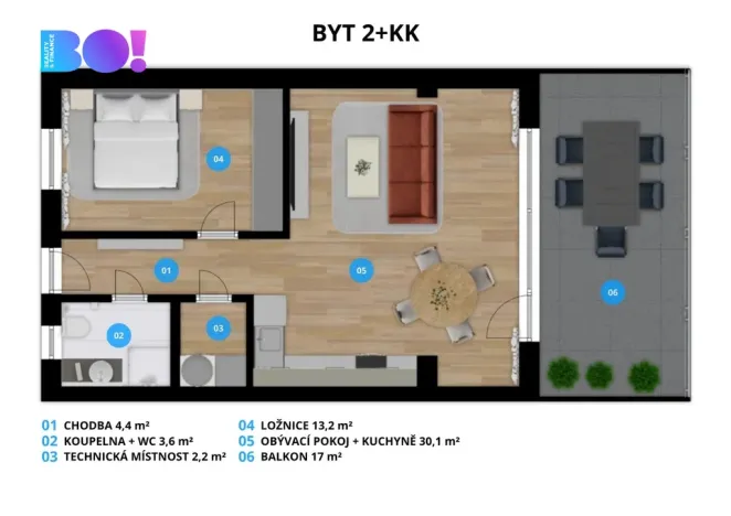 Prodej bytu 2+kk, Soběšovice, 70 m2