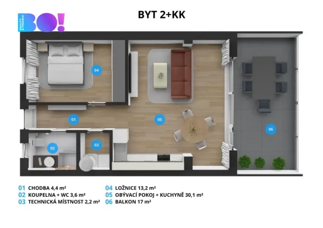 Prodej apartmánu, Soběšovice, 70 m2