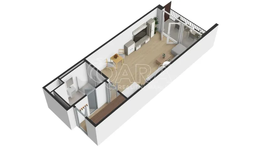 Pronájem bytu 1+kk, Praha - Hloubětín, Poděbradská, 39 m2