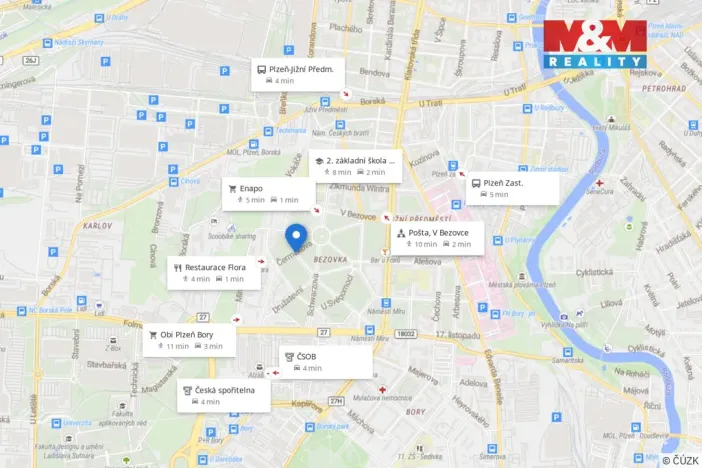 Pronájem bytu 3+kk, Plzeň, Čermákova, 66 m2