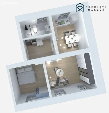 Pronájem bytu 2+1, Litvínov - Chudeřín, Chudeřínská, 43 m2