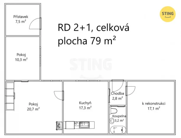 Prodej rodinného domu, Velký Ořechov, 125 m2