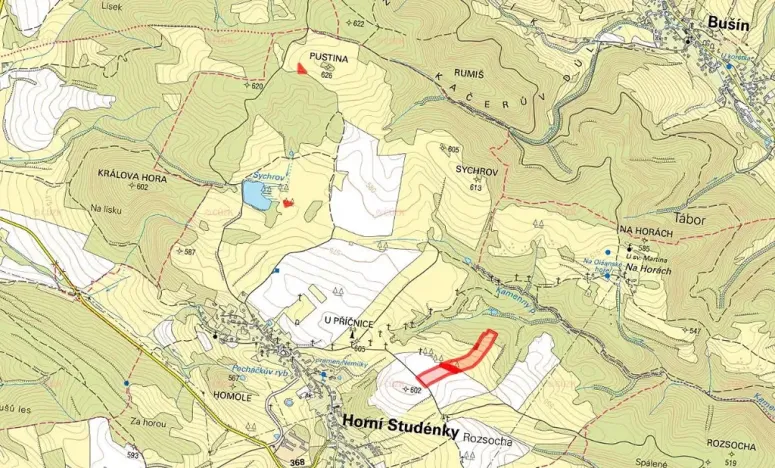 Prodej pole, Horní Studénky, 39143 m2